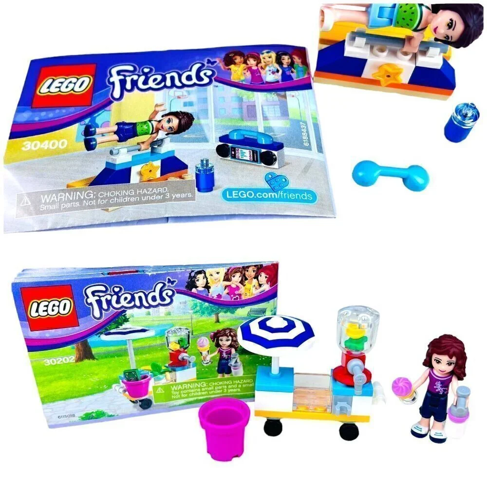 LEGO Friends Smoothie Stand & Gymnastics Bar Replacement Pieces Not Complete